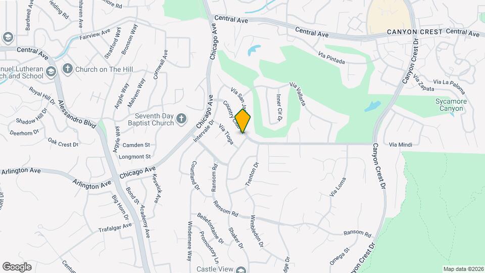 1500 Country Club Dr Mapa y Detalles de la Ubicación