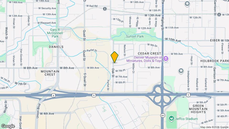 10757 W 8th Ave Map and Location Details