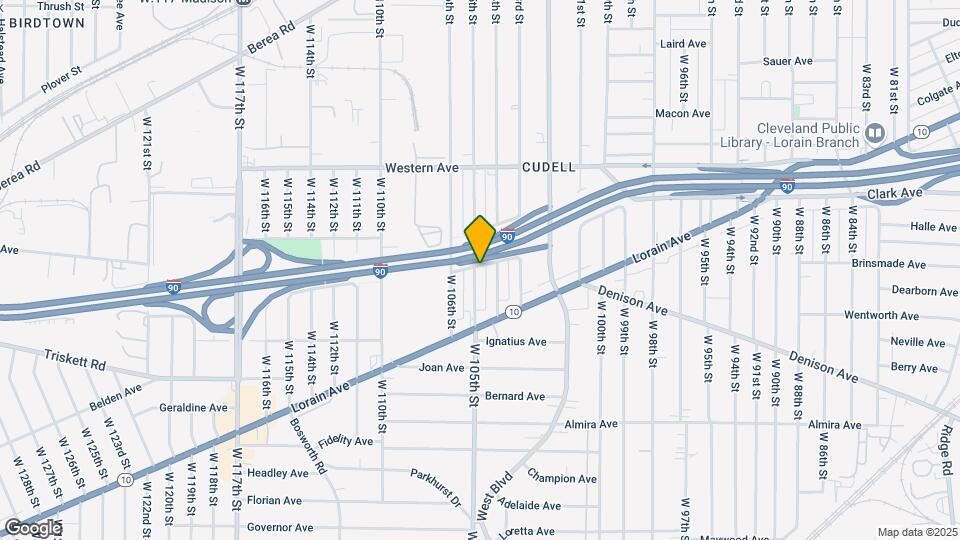 3137 W 105th St, Unit downstairs Map and Location Details