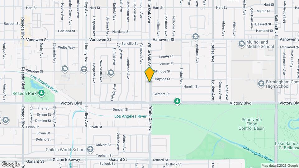 6505 White Oak Ave Map and Location Details