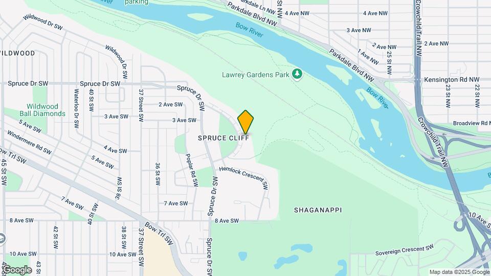 512 Cedar Cres SW Map and Location Details