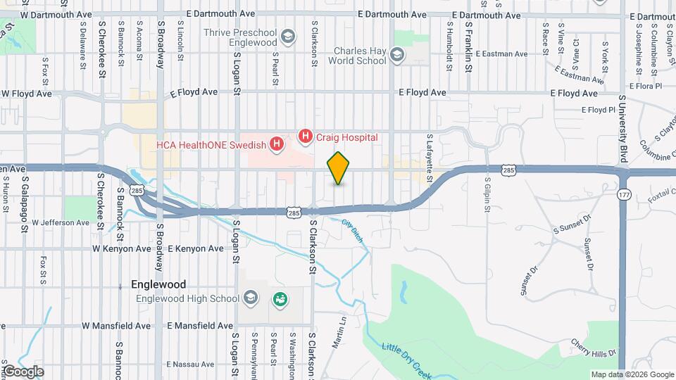3550 S Emerson St Map and Location Details