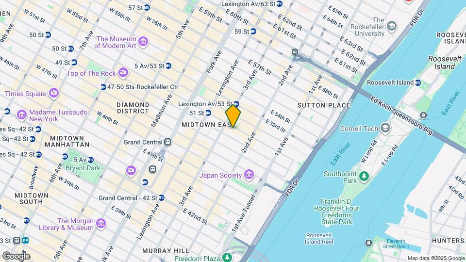 214 E 51st St Map and Location Details