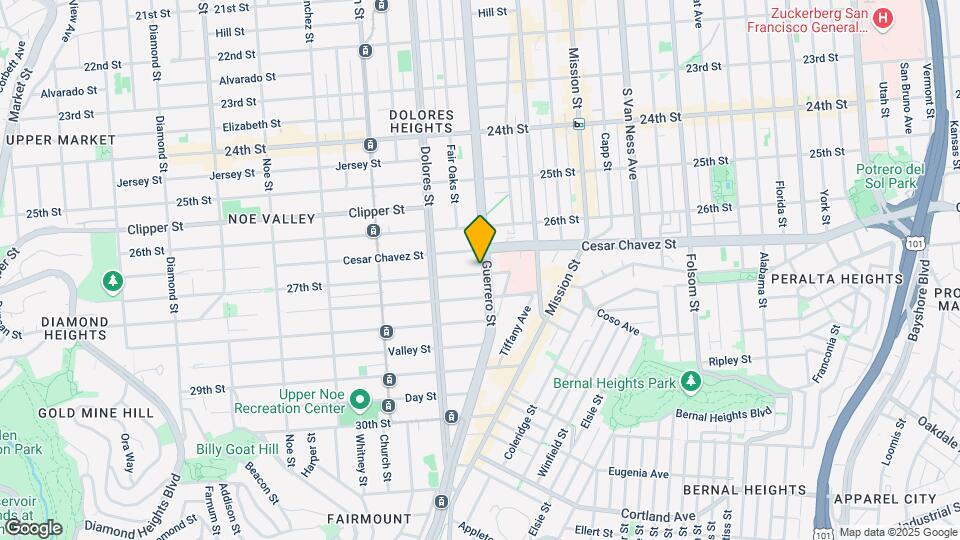 1494 Guerrero St Map and Location Details