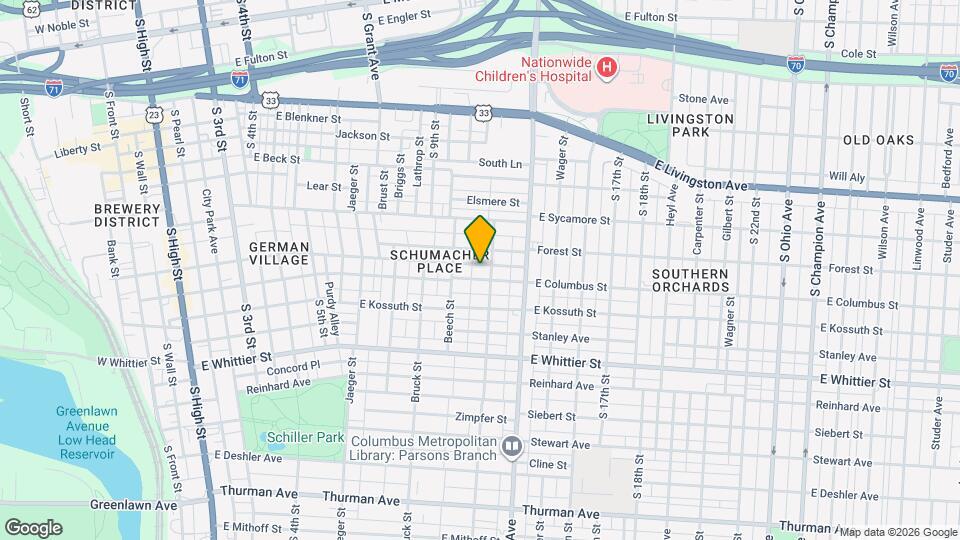 476 E Columbus St, Unit Carlye Courtyard Map and Location Details