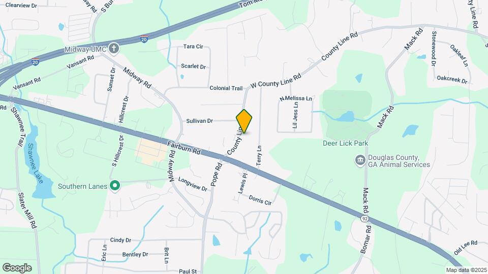 3711 W County Line Rd Map and Location Details