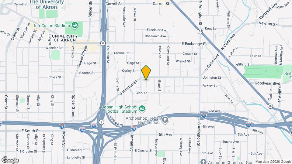 422 Downing Pl Map and Location Details