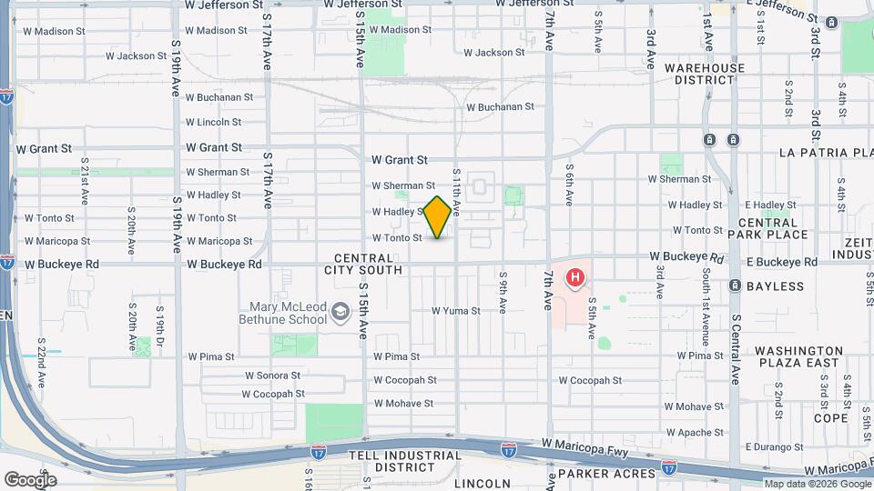 1117 W Tonto St Map and Location Details