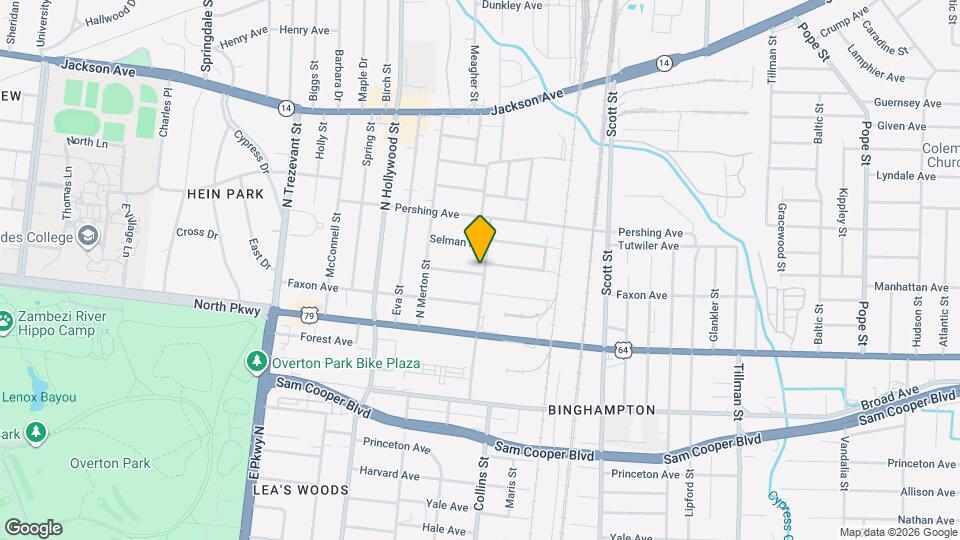 2584 Tutwiler Ave Map and Location Details