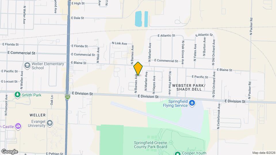 1628 N Barnes Ave Map and Location Details