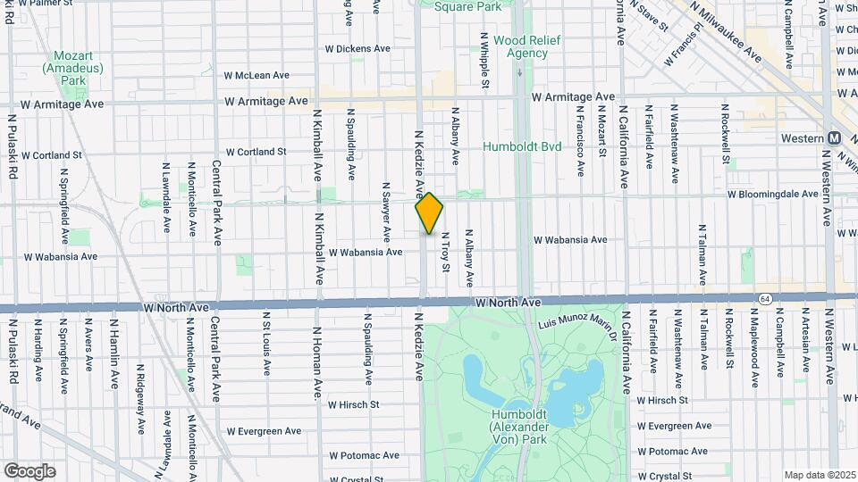 1711 N Kedzie Ave Map and Location Details