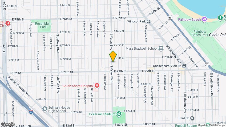 7825 S Yates Blvd Mapa y Detalles de la Ubicación