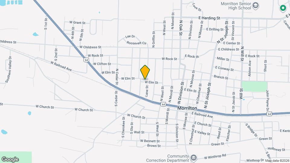 504 W Elm St Map and Location Details