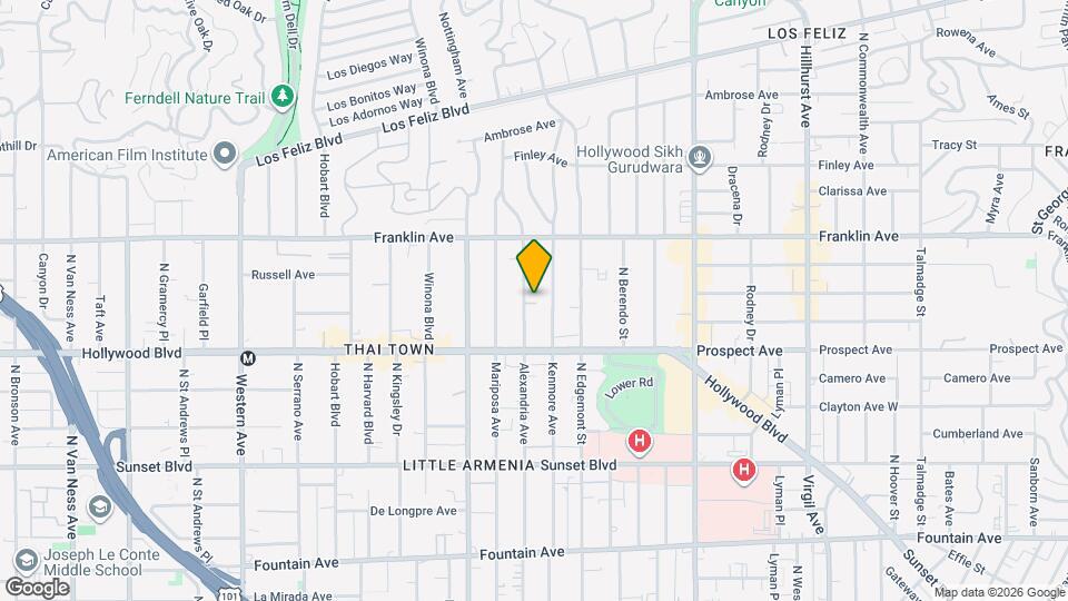 1754 N Alexandria Ave Map and Location Details