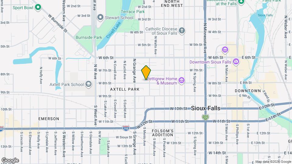 910 W 8th St Map and Location Details