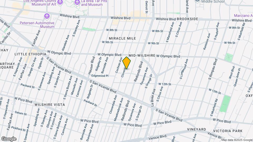 1074-1078 S Cloverdale Ave Mapa y Detalles de la Ubicación
