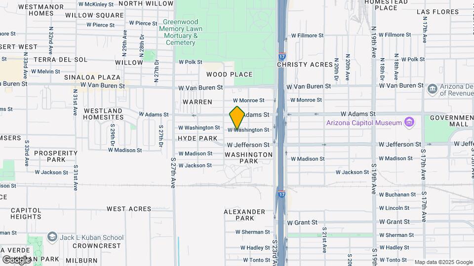 2421 W Washington St Map and Location Details