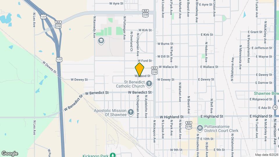 545 W Wood St Map and Location Details