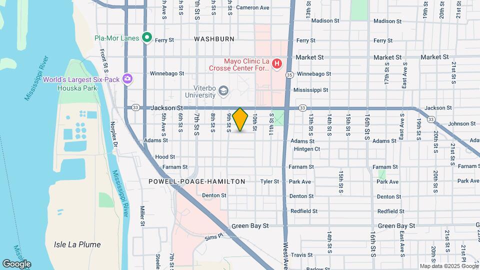 925 Adams St Map and Location Details
