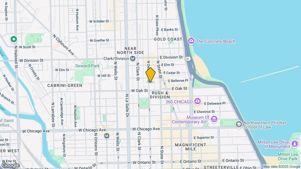 1021 N Dearborn St Map and Location Details