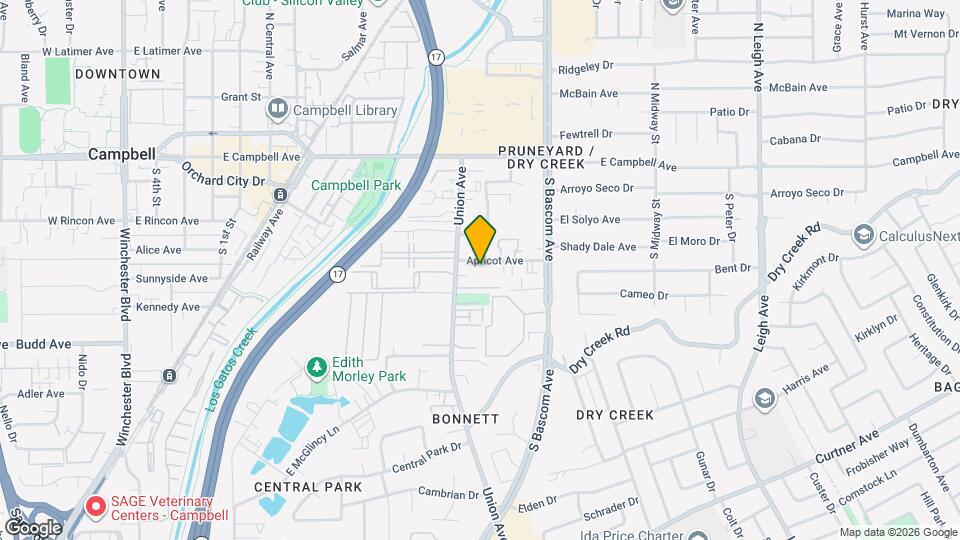 850 Apricot Ave Map and Location Details