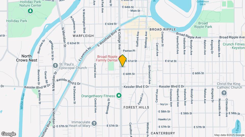 6021 N College Ave Mapa y Detalles de la Ubicación