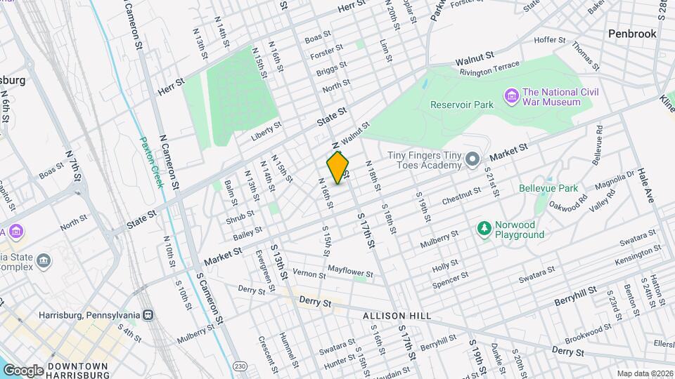 1624 Park St Mapa y Detalles de la Ubicación