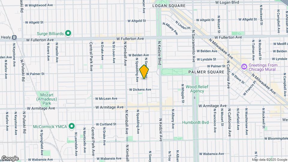 2128 N Sawyer Map and Location Details