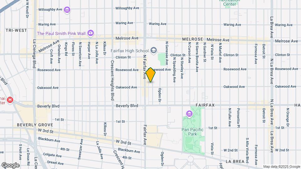 415 N Orange Grove Ave Mapa y Detalles de la Ubicación