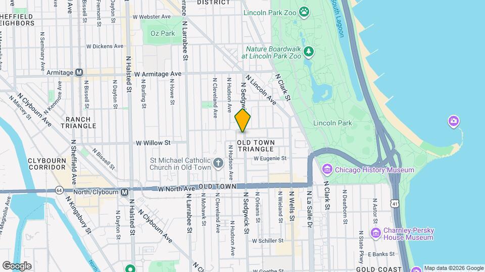 1746 N Sedgwick St Map and Location Details