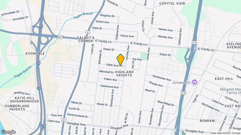 343 Edith Ave Map and Location Details