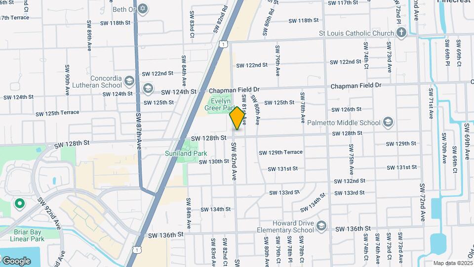 8145 SW 128th St Map and Location Details