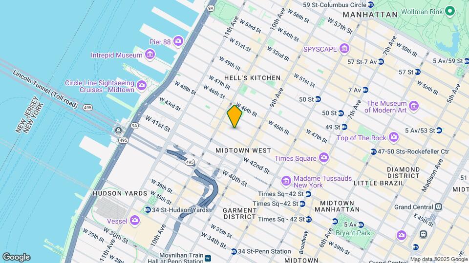 438 W 44th St Map and Location Details