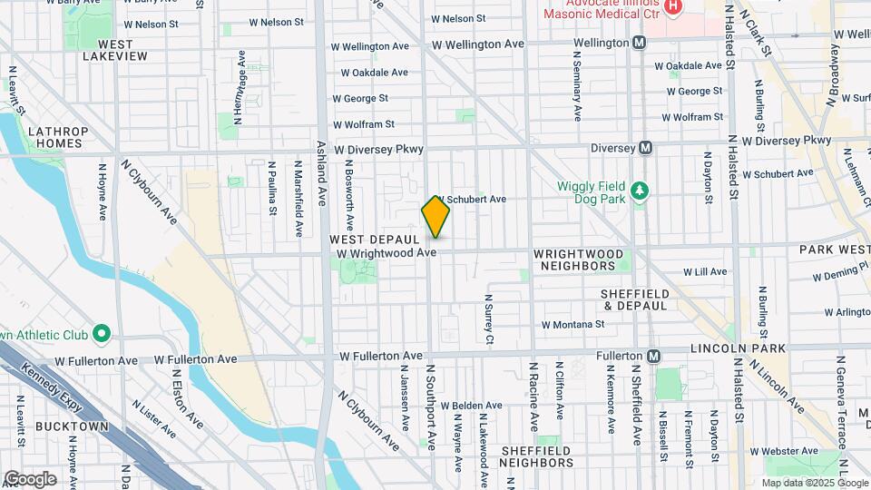 1348 W Wrightwood AVE Map and Location Details