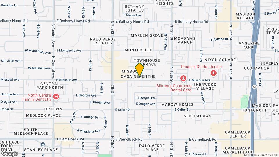 932 E Missouri Ave Map and Location Details