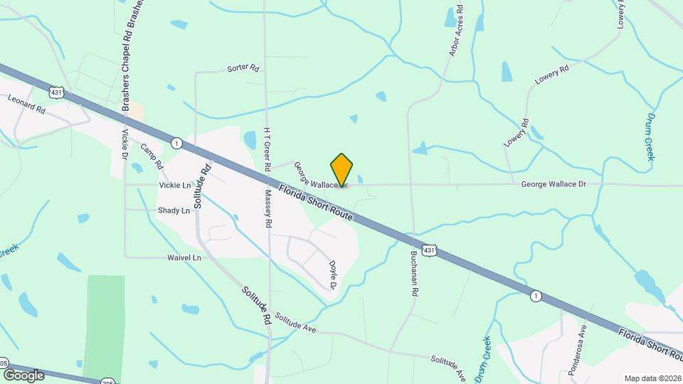 304 George Wallace Dr Map and Location Details