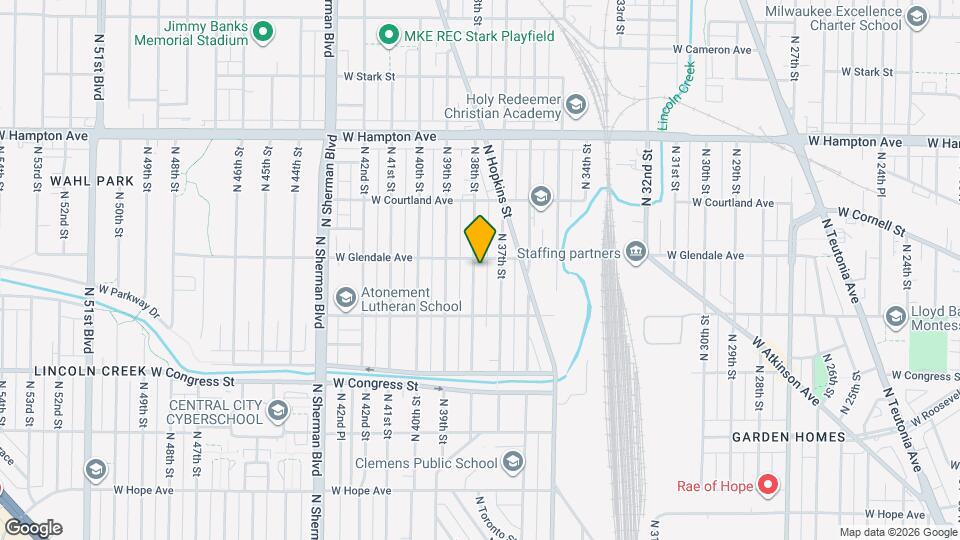 4568 N 38th St Map and Location Details