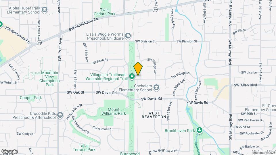 15847 SW Village Ln Mapa y Detalles de la Ubicación