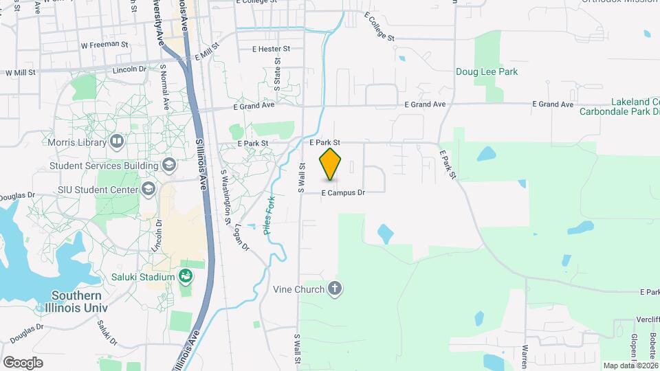 600 E Campus Dr Map and Location Details