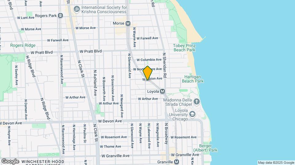 6585 N Lakewood Ave Map and Location Details