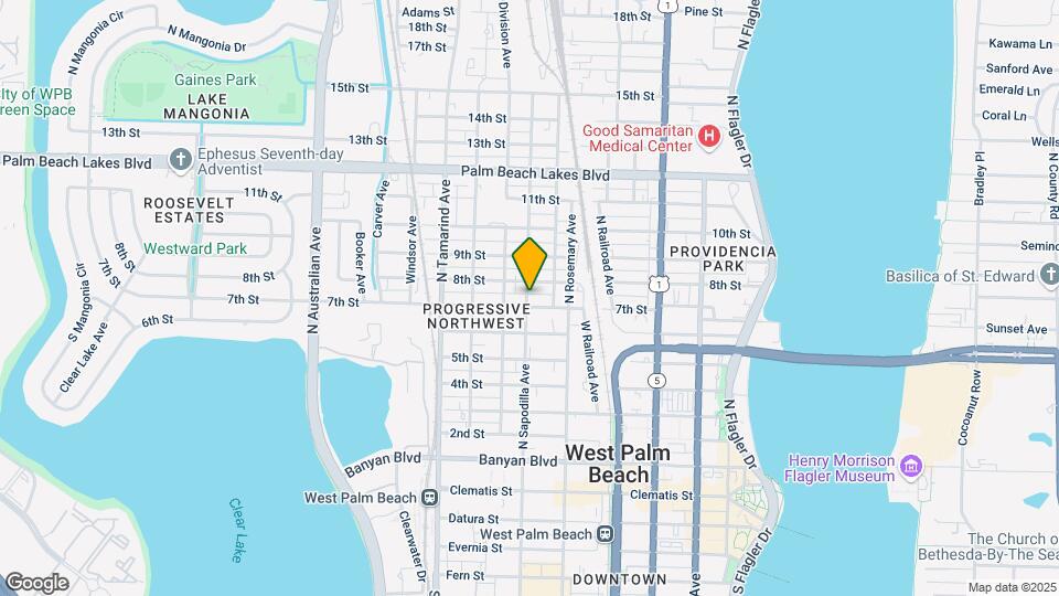 800 N Sapodilla Ave Map and Location Details