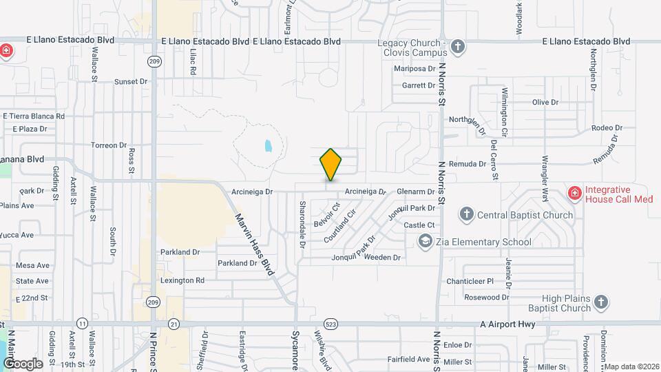 1600 Arcineiga Dr Map and Location Details