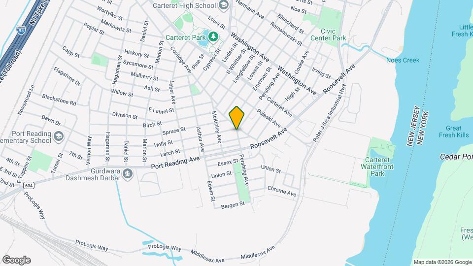 69 Pershing Ave Carteret NJ Apartments and Nearby Carteret Apartments