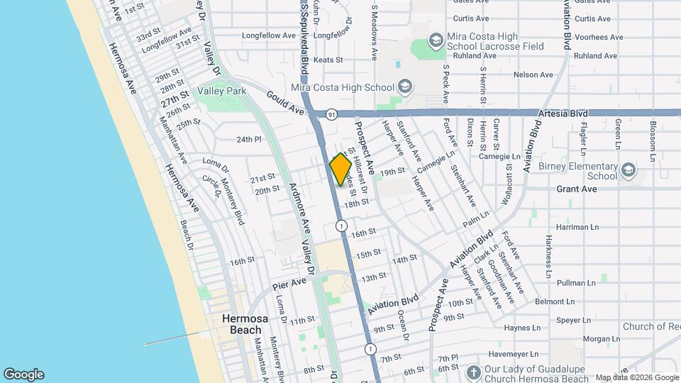 1850 Pacific Coast Hwy, Unit 3 Map and Location Details