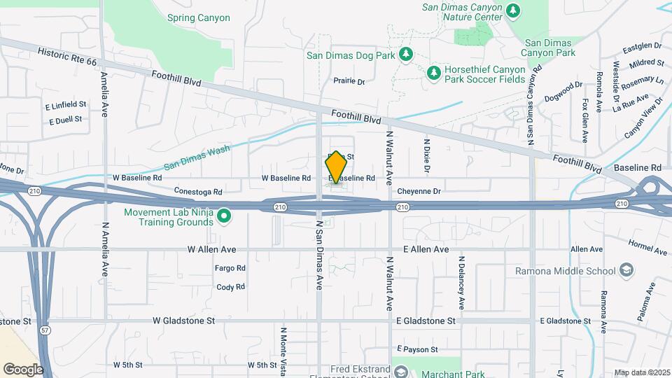 San Dimas Village Apartments Map and Location Details