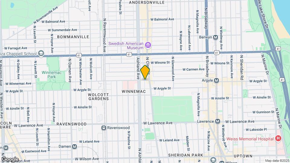 1513 W Winnemac Ave Map and Location Details