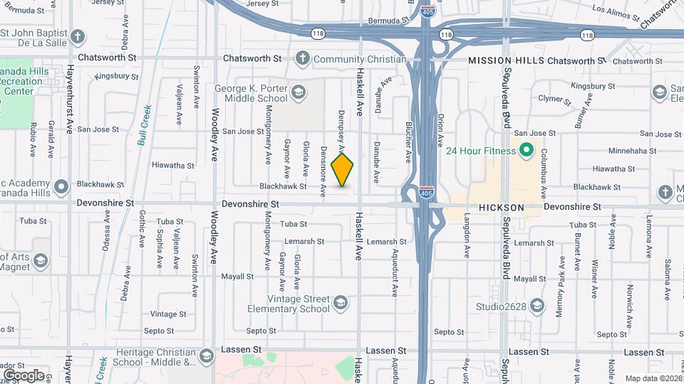 15830 1/2 Blackhawk St Map and Location Details