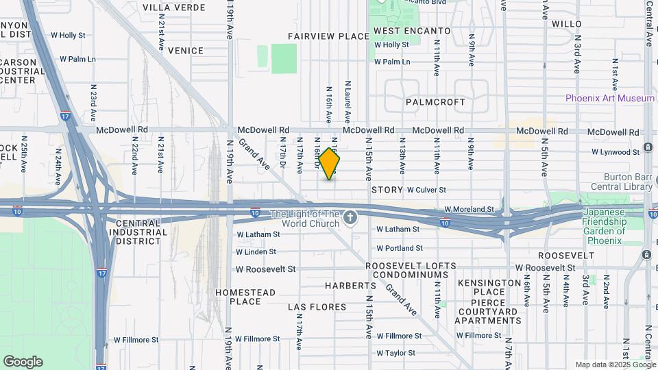 1606 W Culver St Map and Location Details