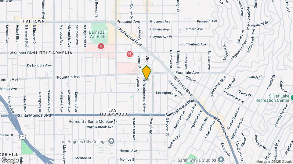 1242 N Westmoreland Ave Mapa y Detalles de la Ubicación