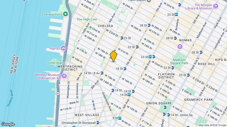 244 W 18th St Map and Location Details